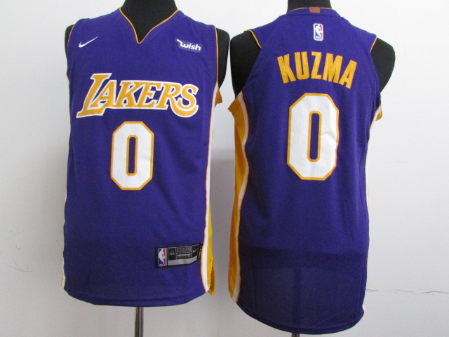 Men Los Angeles Lakers #0 Kuzma Purple Game Nike NBA Jerseys->chicago bulls->NBA Jersey